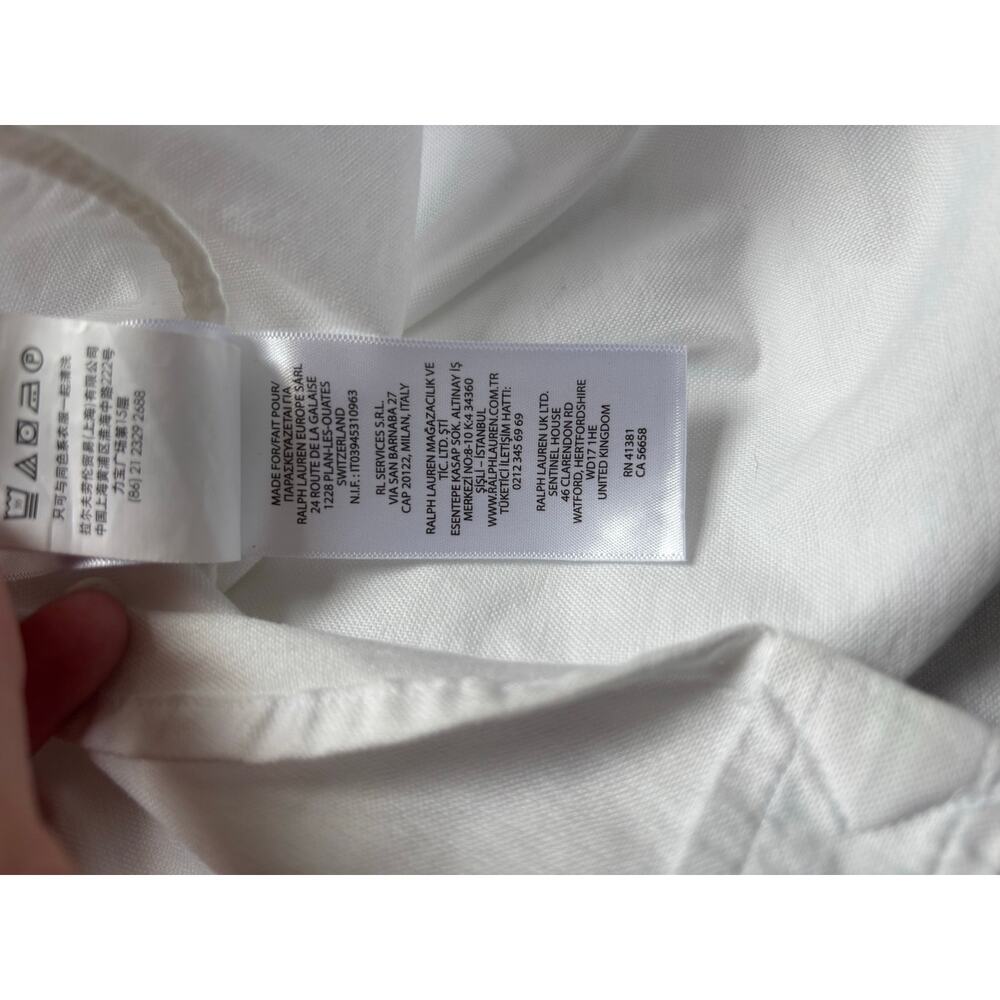 Polo Ralph Lauren Boys White Cotton Oxford Shirt, Size M (10-12) - Picture 7 of 11